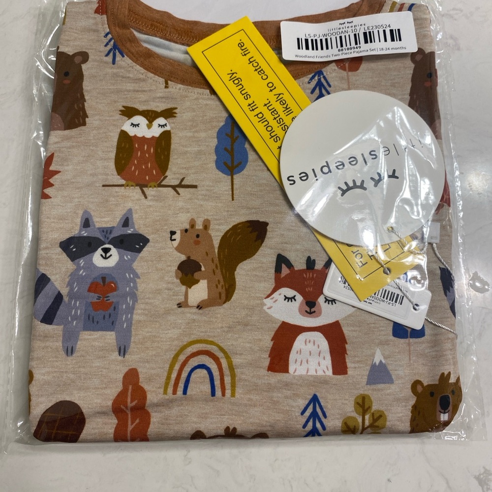 Little Sleepies Woodland Friends 2 piece set